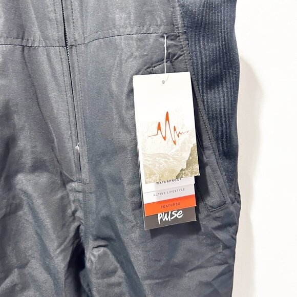 Pulse New Snow Pants Snow Bib Size 7/8 Black NWT Waterproof - Picture 3 of 11
